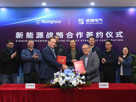 利国娱乐国际老牌w66电气与西屋电气正式达玉成球新能源战略相助